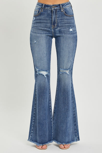 High Waist Distressed Fare Jeans