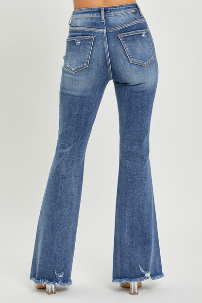 High Waist Distressed Fare Jeans